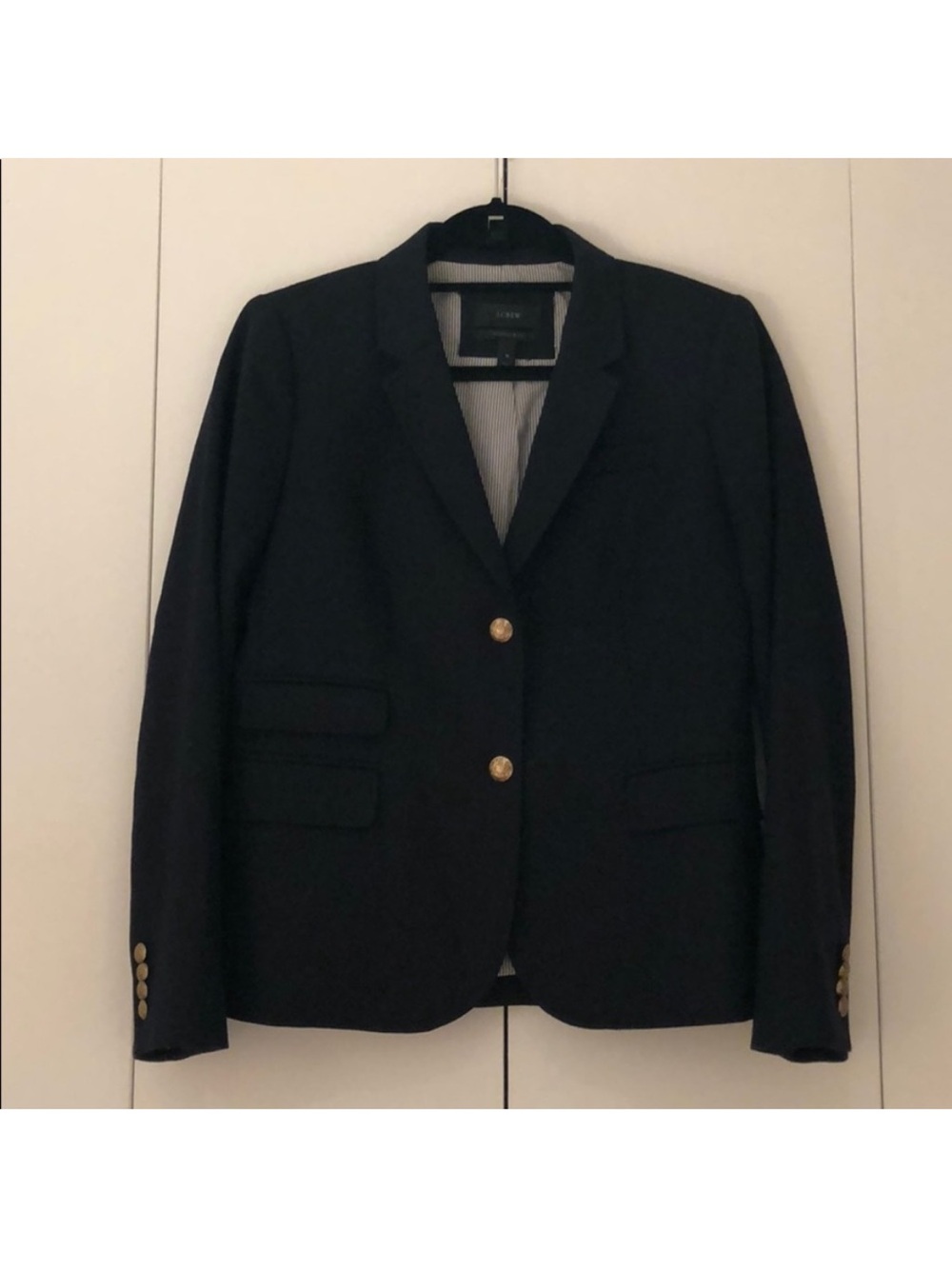 J Crew Classic Navy Women's Blazer Jacket - Tailored Two-Button - Picture 4 of 6